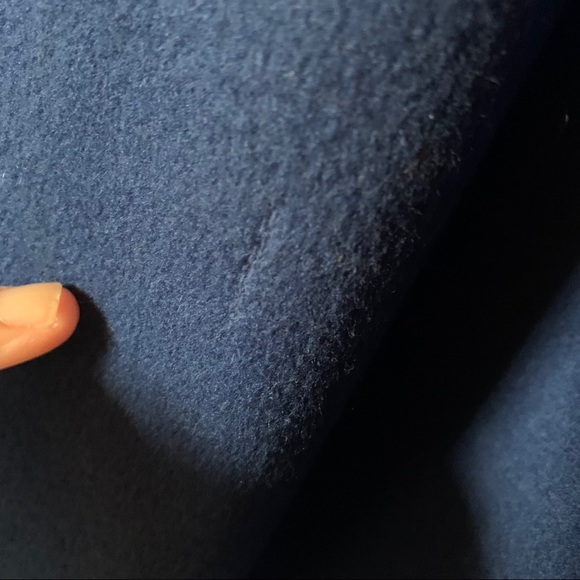 Vintage 80s Jill Jr Wool Maxi Coat Long Blue ILGWU - Picture 7 of 13